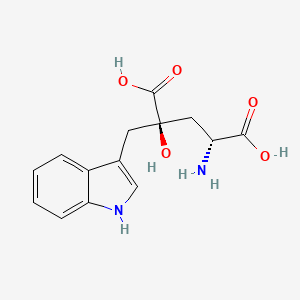 molecular formula C14H16N2O5 B8729648 D-Glutamic acid, 4-hydroxy-4-(1H-indol-3-ylmethyl)-, (4R)- CAS No. 400769-81-5