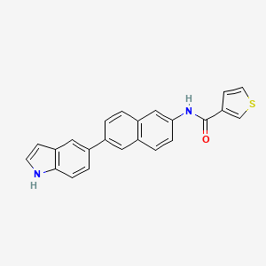 molecular formula C23H16N2OS B8729675 N-(6-(1H-indol-5-yl)naphthalen-2-yl)thiophene-3-carboxamide CAS No. 919362-69-9