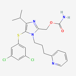1H-Imidazole-2-methanol, 5-((3,5-dichlorophenyl)thio)-4-(1-methylethyl)-1-(3-(2-pyridinyl)propyl)-, carbamate