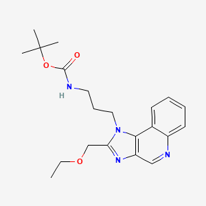 molecular formula C21H28N4O3 B8729809 tert-Butyl [3-(2-ethoxymethyl-1H-imidazo[4,5-c]quinolin-1-yl)propyl]carbamate 
