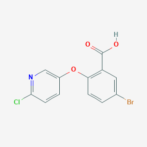 5-Bromo-2-(6-chloropyridin-3-yloxy)benzoic acid