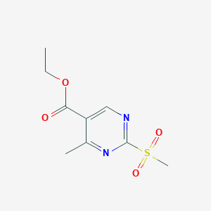 molecular formula C9H12N2O4S B8729839 ethyl4-methyl-2-(methylsulfonyl)pyrimidine-5-carboxylate 