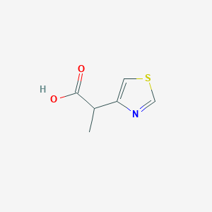molecular formula C6H7NO2S B8729887 2-(1,3-thiazol-4-yl)propanoic acid CAS No. 1190392-81-4