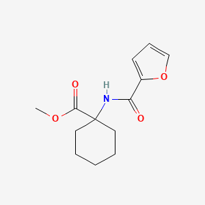 molecular formula C13H17NO4 B8730087 methyl 1-[N-(furan-2-ylcarbonyl)amino]-1-cyclohexanecarboxylate 