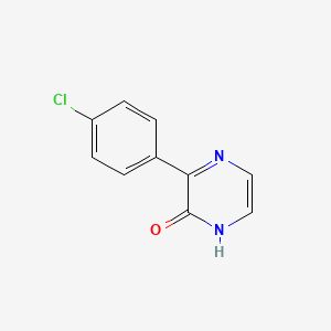 molecular formula C10H7ClN2O B8730116 3-(4-Chlorophenyl)pyrazin-2(1H)-one CAS No. 88066-92-6