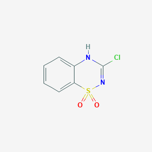 molecular formula C7H5ClN2O2S B8730148 3-Chloro-1lambda~6~,2,4-benzothiadiazine-1,1(4H)-dione CAS No. 59943-33-8