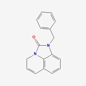 molecular formula C17H14N2O B8730175 1-Benzyl-4H-imidazo[4,5,1-ij]quinolin-2(1H)-one CAS No. 227025-33-4