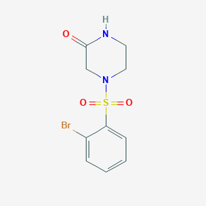 molecular formula C10H11BrN2O3S B8730184 4-(2-Bromobenzenesulfonyl)piperazin-2-one 