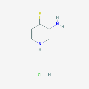 molecular formula C5H7ClN2S B8730226 4-Pyridinethiol, 3-amino-, (Hydrochloride) (1:1) 
