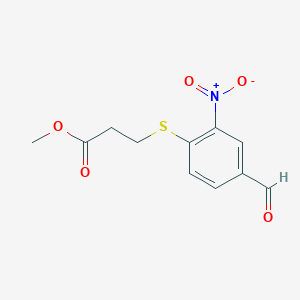 Methyl 3-[(4-formyl-2-nitrophenyl)sulfanyl]propanoate