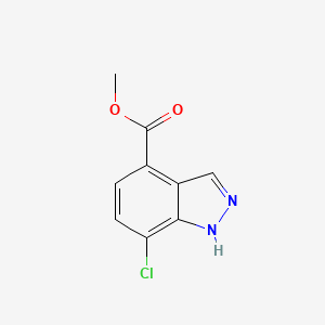 molecular formula C9H7ClN2O2 B8730278 methyl 7-chloro-1H-indazole-4-carboxylate 