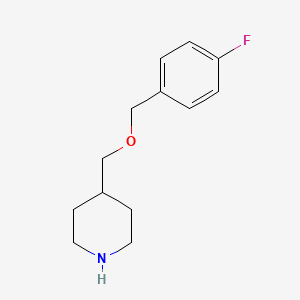molecular formula C13H18FNO B8730285 4-(4-Fluorobenzyloxymethyl)piperidine 