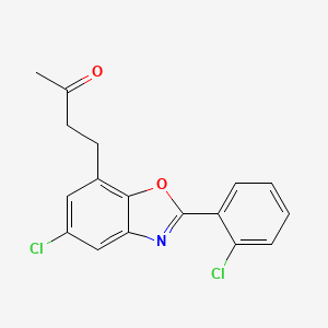 4-(5-Chloro-2-(2-chlorophenyl)benzoxazol-7-yl)butan-2-one