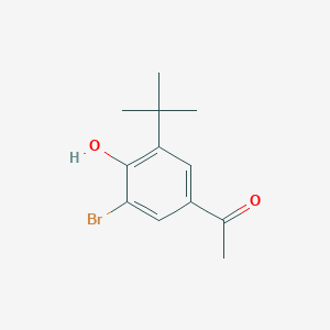 molecular formula C12H15BrO2 B8730366 1-(3-Bromo-5-tert-butyl-4-hydroxyphenyl)ethanone 