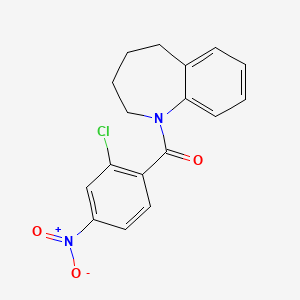 1,2,3,4-tetrahydro-1-(2-chloro-4-nitrobenzoyl)-5H-l-benzazepine