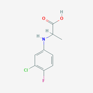 molecular formula C9H9ClFNO2 B8730390 2-(3-Chloro-4-fluoro-phenylamino)-propionic acid 