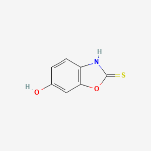 molecular formula C7H5NO2S B8730395 2(3H)-Benzoxazolethione, 6-hydroxy- CAS No. 74537-64-7