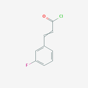 molecular formula C9H6ClFO B8730410 3-(3-Fluorophenyl)prop-2-enoyl chloride 