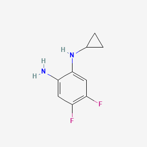 molecular formula C9H10F2N2 B8730413 N1-cyclopropyl-4,5-difluorobenzene-1,2-diamine 