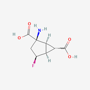 molecular formula C8H10FNO4 B8730434 Bicyclo[3.1.0]hexane-2,6-dicarboxylic acid, 2-amino-4-fluoro-, (1S,2R,4S,5S,6S)-(9CI) CAS No. 611168-17-3
