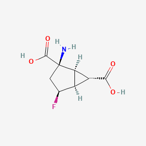 Bicyclo[3.1.0]hexane-2,6-dicarboxylic acid, 2-amino-4-fluoro-, (1S,2R,4S,5S,6S)-(9CI)