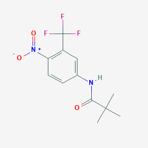 molecular formula C12H13F3N2O3 B8730445 N-(4-nitro-3-(trifluoromethyl)phenyl)pivalamide CAS No. 13311-88-1