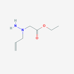 molecular formula C7H14N2O2 B8730479 Ethyl N-allyl-N-aminoglycinate CAS No. 671198-40-6