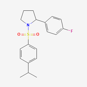 (RS)-2-(4-Fluoro-phenyl)-1-(4-isopropyl-benzenesulfonyl)-pyrrolidine