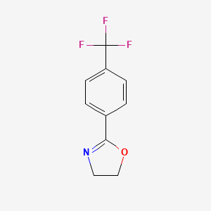 molecular formula C10H8F3NO B8730629 Oxazole, 4,5-dihydro-2-[4-(trifluoromethyl)phenyl]- 