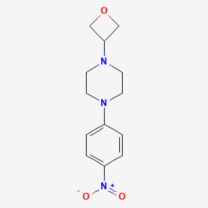 molecular formula C13H17N3O3 B8730796 1-(4-Nitrophenyl)-4-(oxetan-3-yl)piperazine 