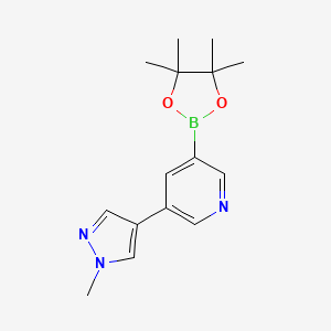 molecular formula C15H20BN3O2 B8730925 5-(1-Methyl-4-pyrazolyl)pyridine-3-boronic Acid Pinacol Ester 