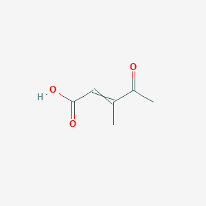 molecular formula C6H8O3 B8730960 3-Methyl-4-oxopent-2-enoic acid CAS No. 53663-10-8