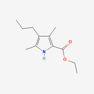 molecular formula C12H19NO2 B8730988 Ethyl 3,5-dimethyl-4-propyl-1H-pyrrole-2-carboxylate CAS No. 4758-64-9