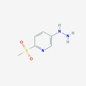 5-Hydrazinyl-2-(methylsulfonyl)pyridine