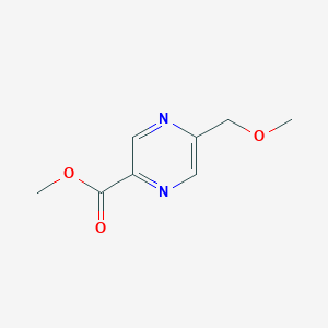 molecular formula C8H10N2O3 B8731158 Methyl 5-(methoxymethyl)pyrazine-2-carboxylate 