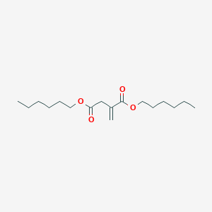 molecular formula C17H30O4 B8731189 Dihexyl 2-methylidenebutanedioate CAS No. 13401-98-4