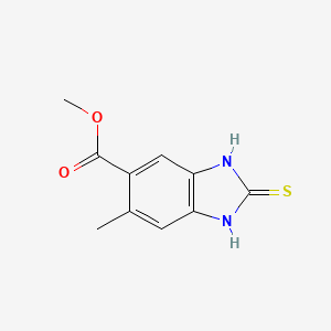 molecular formula C10H10N2O2S B8731195 Methyl 6-methyl-2-thioxo-2,3-dihydro-1H-benzo[d]imidazole-5-carboxylate 