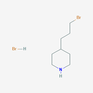 molecular formula C8H17Br2N B8731200 4-(3-Bromopropyl)piperidine hydrobromide 