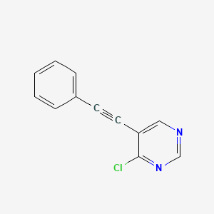 molecular formula C12H7ClN2 B8731279 4-Chloro-5-(phenylethynyl)pyrimidine CAS No. 393857-03-9