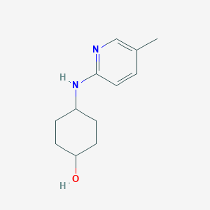 molecular formula C12H18N2O B8731299 4-(5-Methyl-pyridin-2-ylamino)-cyclohexanol 