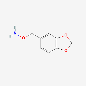 molecular formula C8H9NO3 B8731312 O-[(1,3-dioxaindan-5-yl)methyl]hydroxylamine 