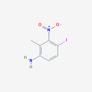 molecular formula C7H7IN2O2 B8731319 4-Iodo-2-methyl-3-nitrobenzenamine 