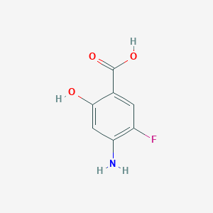 molecular formula C7H6FNO3 B8731320 4-Amino-5-fluoro-2-hydroxybenzoic acid 