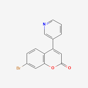 molecular formula C14H8BrNO2 B8731328 7-Bromo-4-(pyridin-3-yl)-2H-1-benzopyran-2-one CAS No. 179113-47-4