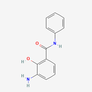 molecular formula C13H12N2O2 B8731333 3-Amino-2-hydroxy-N-phenylbenzamide CAS No. 1214-44-4