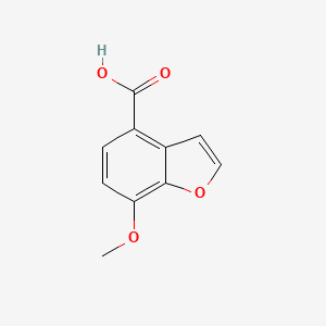 molecular formula C10H8O4 B8731335 7-Methoxybenzofuran-4-carboxylic acid 