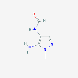 molecular formula C5H8N4O B8731544 N-(5-Amino-1-methyl-1H-pyrazol-4-yl)formamide 