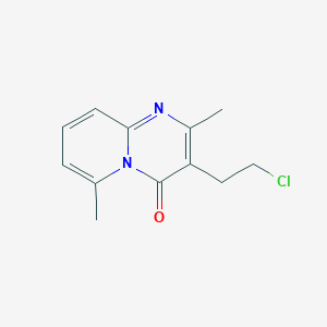 molecular formula C12H13ClN2O B8731566 3-(2-chloroethyl)-2,6-dimethyl-4H-pyrido[1,2-a]pyrimidin-4-one 
