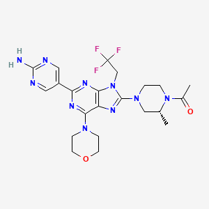 molecular formula C22H27F3N10O2 B8731621 DS-7423 