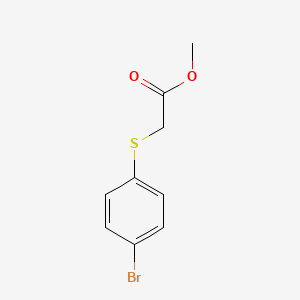 molecular formula C9H9BrO2S B8731807 methyl 2-((4-bromophenyl)thio)acetate CAS No. 50397-69-8